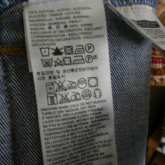 NWT Women's  Levi's Ex-boyfriend Palm Tree Jean Denim Jacket Revolve Size Small - Picture 7 of 8